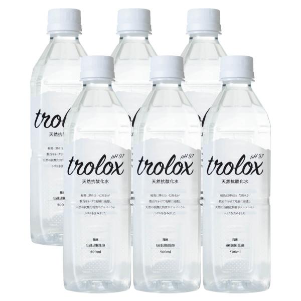 トロロックス 500ml 6本 ミネラルウオーター 水 天然抗酸化水 Trolox 軟水 硬度1 12 天然アルカリイオン水 温泉水 垂水温泉水 ジアニストpaypayモール店 通販 Paypayモール