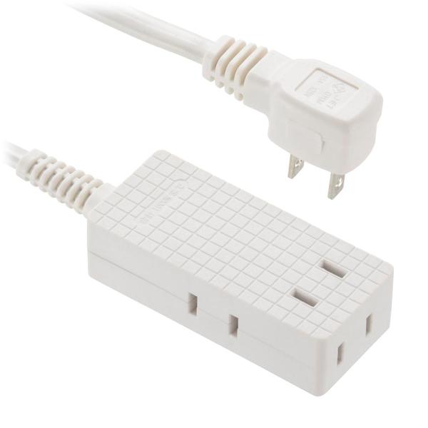 オーム電機 スリムタップ 4個口 2m ホワイト HS-T42-PBT22 00-5052