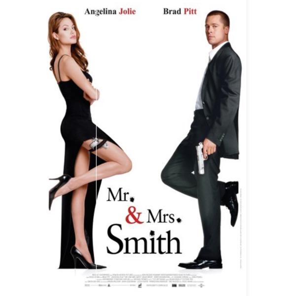 『Mr.&amp;Mrs. スミス』 Mr. &amp; Mrs. Smith 映画ポスター アートフレーム 壁掛け 額縁透明シート付 34X44cm