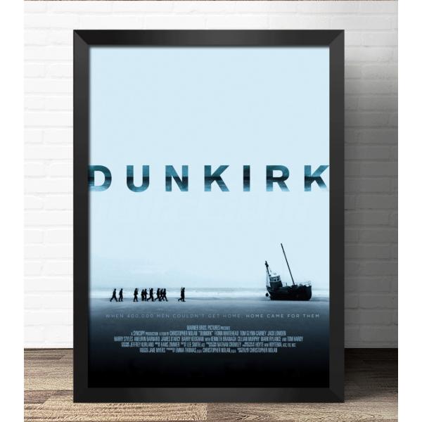 『ダンケルク』 Dunkirk 映画ポスター アートフレーム 木枠 立て掛け 壁掛け 額縁透明シート付 34X44cm