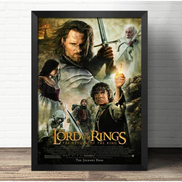『ロード・オブ・ザ・リング/王の帰還』The Lord of the Rings: The Return of the King 映画ポスター 木枠 立て掛け 壁掛け 額縁透明シート付 34X44cm