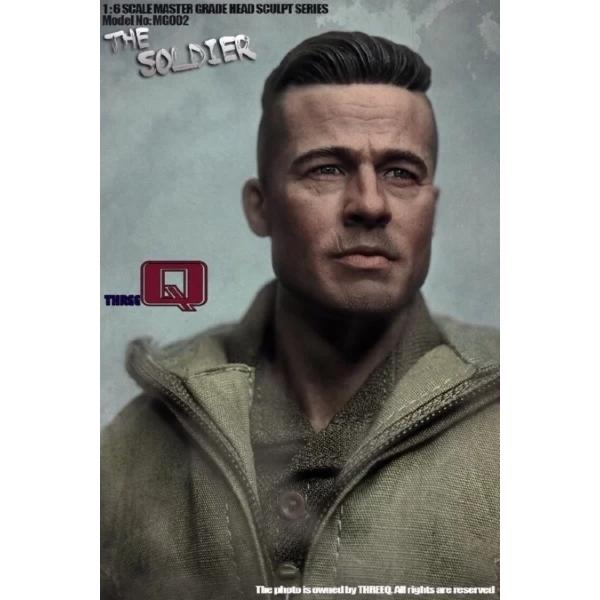 1/6スケール 男性フィギュア用ヘッド 映画 『フューリー』 Fury ブラッド・ピット
