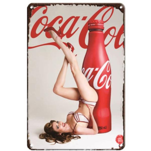 コカコーラ Coca-Cola  USA アメリカ雑貨★レトロ調★アメリカンブリキ看板/飾り/バー/レストラン/カフェ/喫茶店/20cm*30cm