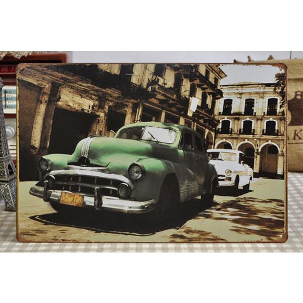 キューバ クラシックカー アメ車 レトロ調 メタルサイン アメリカンブリキ看板 飾り バー レストラン カフェ 喫茶店 アメリカ雑貨 cm 30cm Tp Ce005 Eiwaヤフー店 通販 Yahoo ショッピング