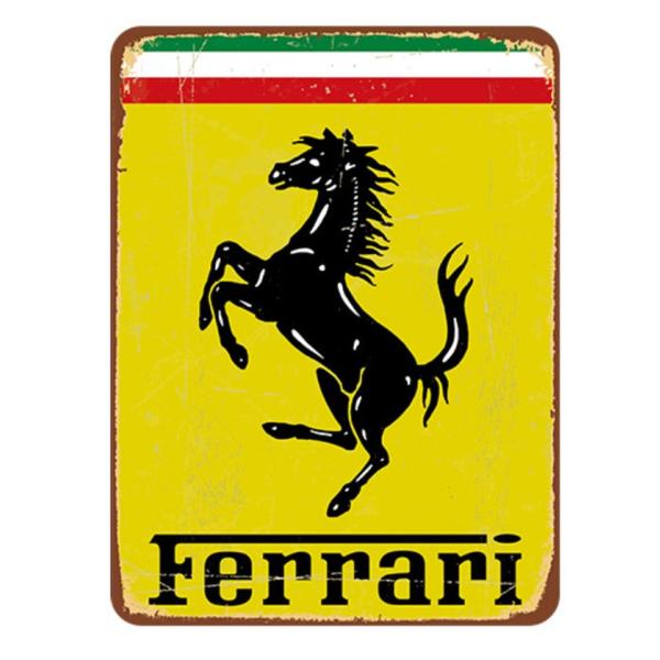 車 フェラーリ Ferrari ☆レトロ調☆メタルサイン アメリカンブリキ