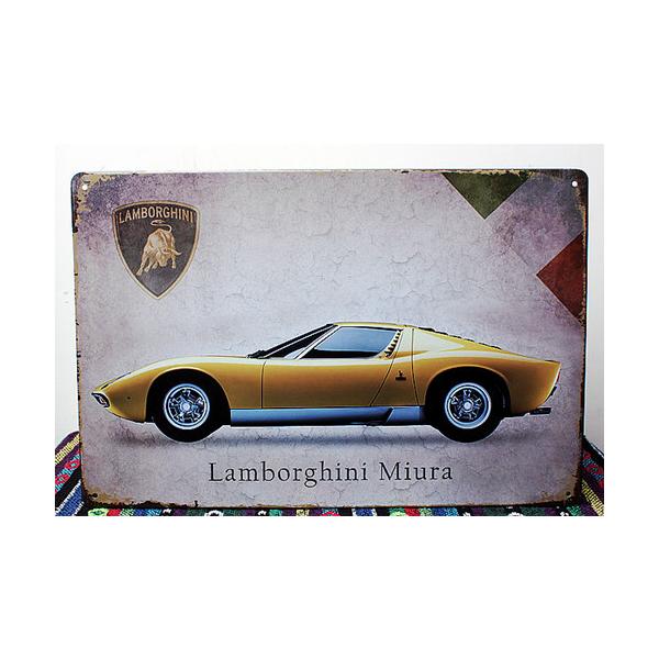 ランボルギーニ lamborghini レトロ調 メタルサイン アメリカ雑貨