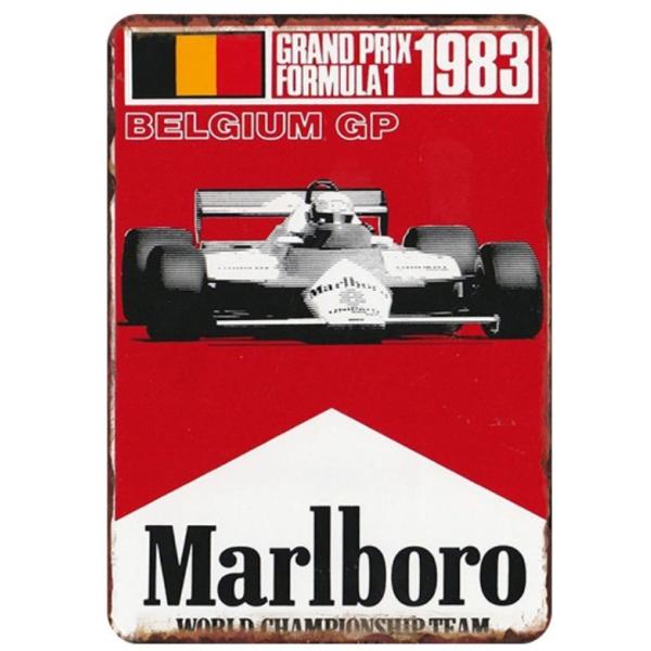 ベルギーグランプリ ベルギーGP  Belgian Grand Prix  F1 車  レトロ調　メタルサイン　アメリカ雑貨　ブリキ看板/バー/レストラン/カフェ/喫茶店 　20cm*30cm