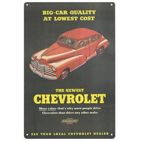 シボレー Chevrolet 車☆レトロ調☆メタルサイン アメリカンブリキ看板