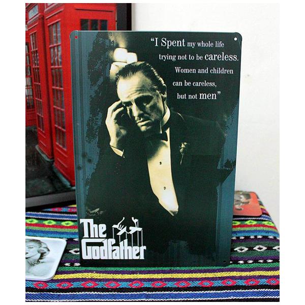 『ゴッドファーザー』The Godfather 映画ポスター　アメリカ雑貨★レトロ調★メタルサイン　ブリキ看板/飾り/バー/レストラン/カフェ/喫茶店/20cm*30cm