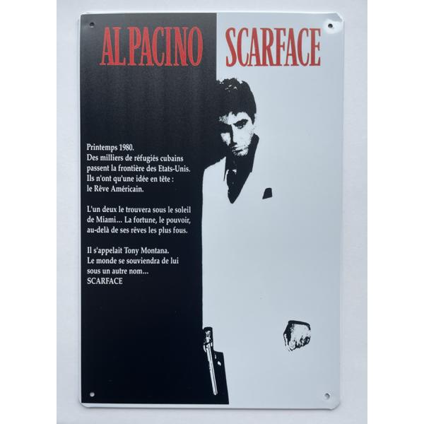 『スカーフェイス』Scarface 映画ポスター　アメリカ雑貨★レトロ調★メタルサイン　アメリカンブリキ看板/飾り/バー/レストラン/カフェ/喫茶店/20cm*30cm