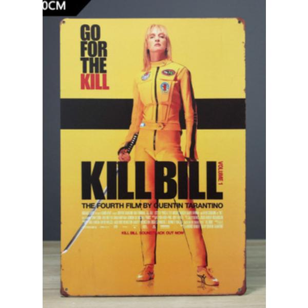 Kill Bill キル・ビル 映画ポスター アメリカ雑貨★レトロ調★メタルサイン アメリカンブリキ看板/飾り/バー/レストラン/カフェ/喫茶店/20cm*30cm