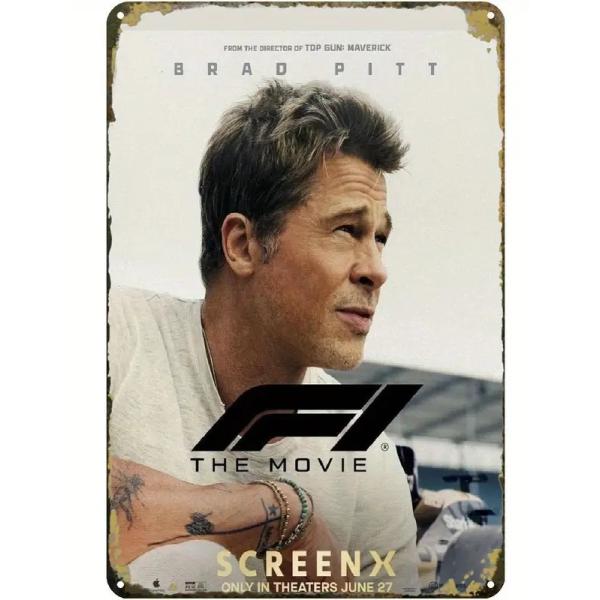 『F1』映画ポスター メタルサイン　ブリキ看板　インテリア雑貨　お部屋　お店　バー　飾り物　