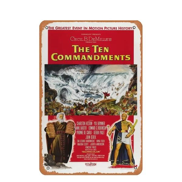 『十戒』1956年映画ポスター メタルサイン ブリキ看板 インテリア雑貨 お部屋 お店 バー 飾り物