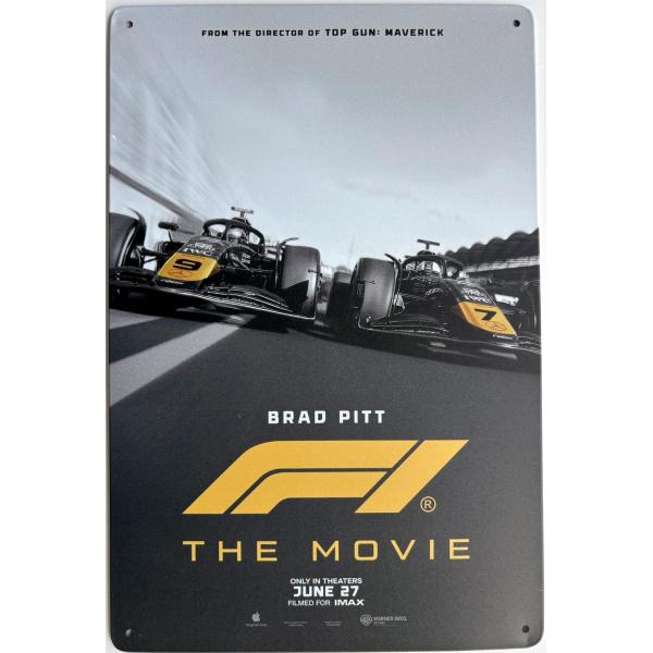 『F1』映画ポスター メタルサイン　ブリキ看板　インテリア雑貨　お部屋　お店　バー　飾り物　