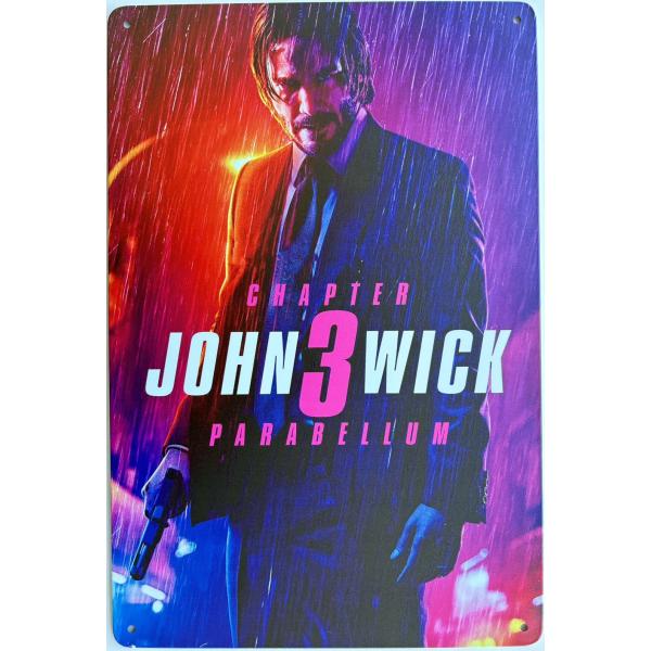 『ジョン・ウィック 3』映画ポスター メタルサイン　ブリキ看板　インテリア雑貨　お部屋　お店　バー　飾り物　