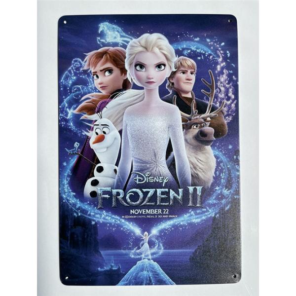 『アナと雪の女王』Frozen 映画ポスター アメリカ雑貨★レトロ調★メタルサイン ブリキ看板/飾り/バー/レストラン/カフェ/喫茶店