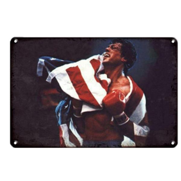 『ロッキー』 Rocky 映画ポスター アメリカ雑貨 レトロ調 メタルサイン ブリキ看板 インテリア 20x30cm