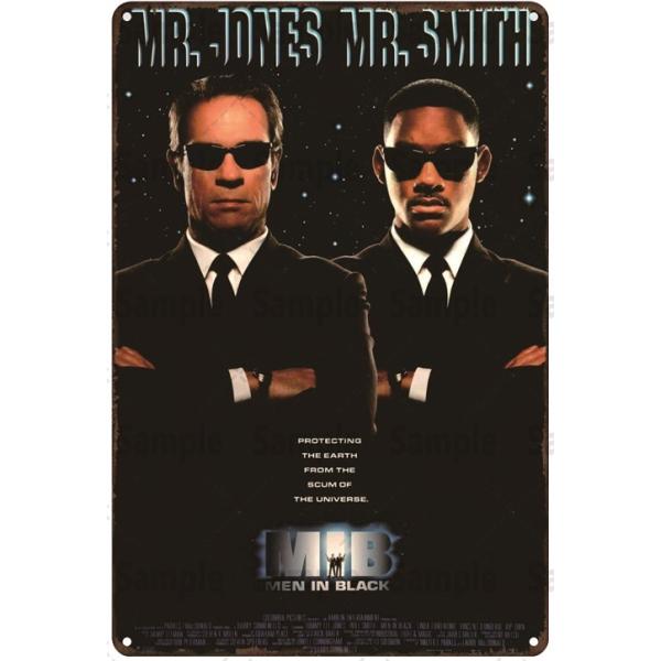 『メン・イン・ブラック』 Men in Black   映画ポスター　 アメリカ雑貨　レトロ調　メタルサイン　ブリキ看板　インテリア　20x30cm