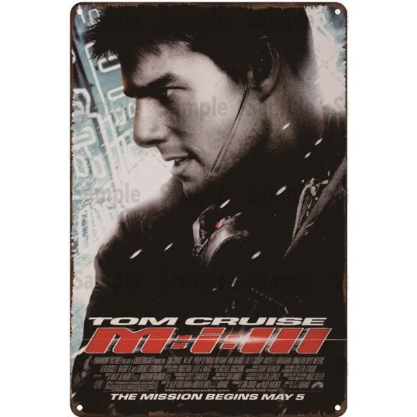 「ミッション: インポッシブル」 Mission: Impossible 映画ポスター アメリカ雑貨 レトロ調 メタルサイン ブリキ看板 インテリア 20x30cm