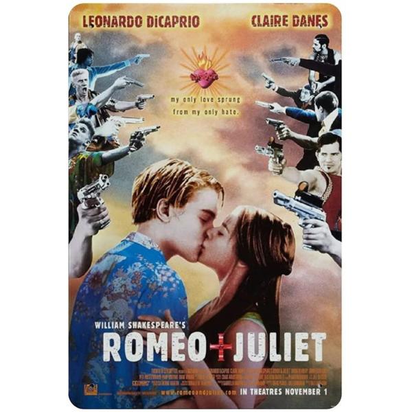 『ロミオ＋ジュリエット』 Romeo + Juliet  映画ポスター　アメリカ雑貨　レトロ調　メタルサイン　ブリキ看板　インテリア　20x30cm