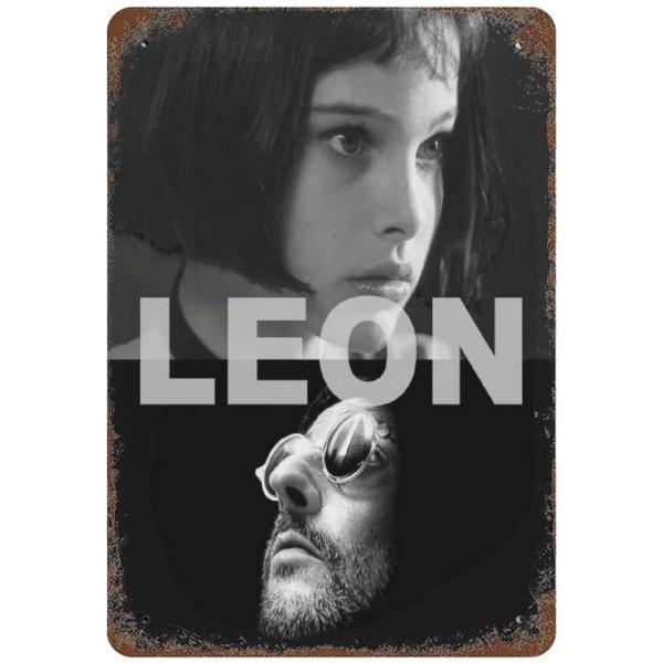 『レオン』LEON　 映画ポスター　 アメリカ雑貨　レトロ調　メタルサイン　ブリキ看板　インテリア　20x30cm