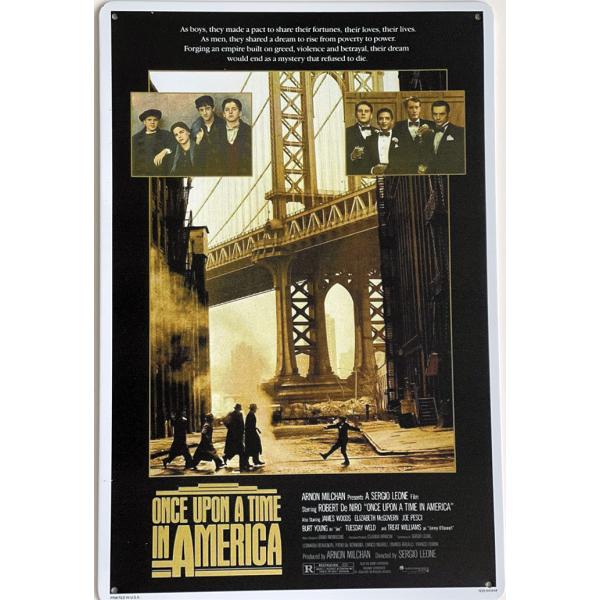 『ワンス・アポン・ア・タイム・イン・アメリカ』 映画ポスター アメリカ雑貨 レトロ調 メタルサイン ブリキ看板 インテリア 20x30cm