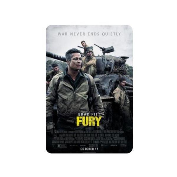 『フューリー』Fury 戦争映画ポスター アメリカ雑貨 メタルサイン ブリキ看板 金属 インテリア 20x30cm