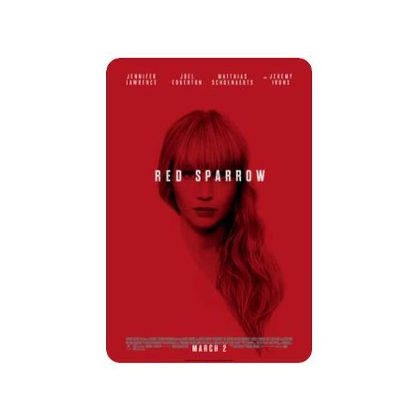 『レッド・スパロー』Red Sparrow　スパイ 映画ポスター　 アメリカ雑貨　メタルサイン　ブリキ看板　金属　インテリア　20x30cm