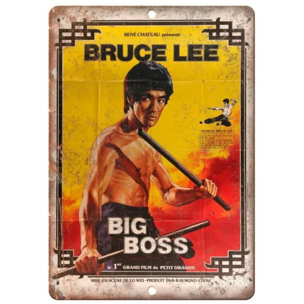 『ドラゴン危機一発』 Big Boss 映画ポスター ブルース・リー アメリカ雑貨 メタルサイン ブリキ看板 金属 インテリア 20x30cm