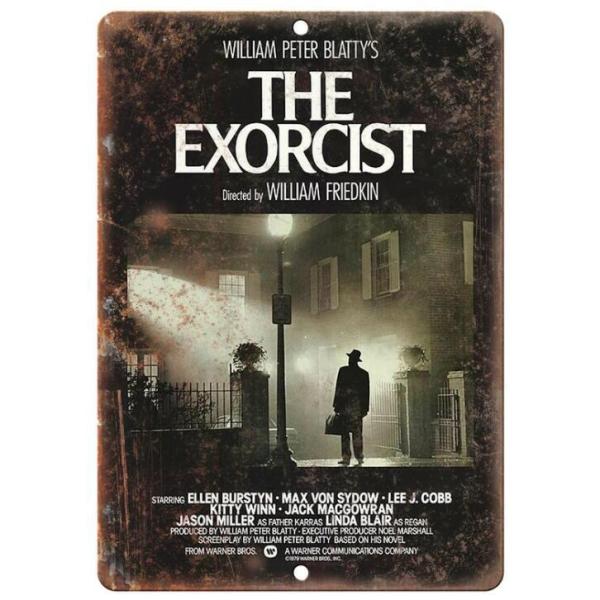 『エクソシスト』 The Exorcist　1973年ホラー 映画ポスター　 アメリカ雑貨　メタルサイン　ブリキ看板　金属　インテリア　20x30cm