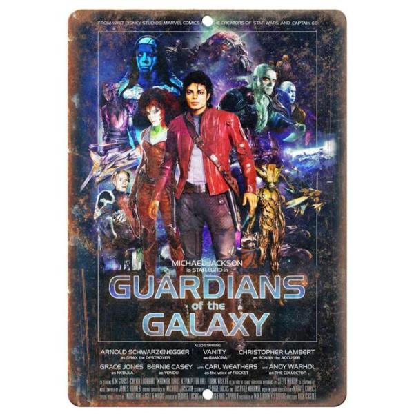 『ガーディアンズ・オブ・ギャラクシー』 マイケル・ジャクソン  映画ポスター　 アメリカ雑貨　メタルサイン　ブリキ看板　金属　インテリア　20x30cm