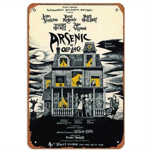 『毒薬と老嬢』1944年映画ポスター メタルサイン ブリキ看板 インテリア雑貨 お部屋 お店 バー 飾り物 20x30cm