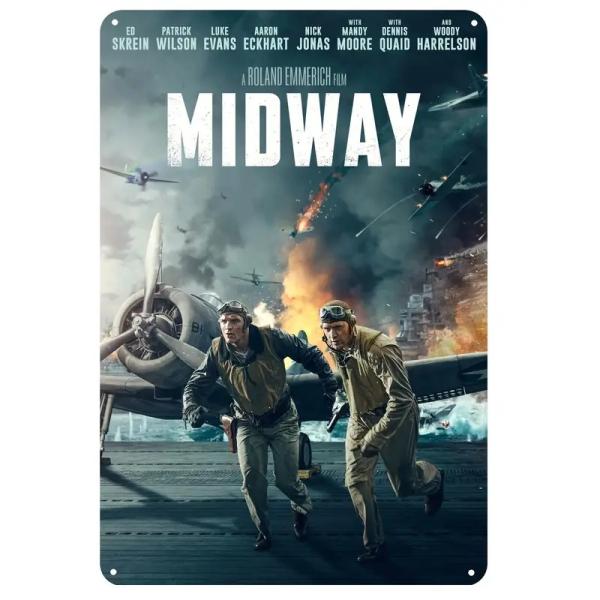 『ミッドウェイ』映画ポスター メタルサイン ブリキ看板 インテリア雑貨 お部屋 お店 バー 飾り物 20x30cm