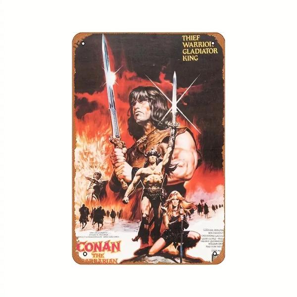 『コナン・ザ・バーバリアン』1982年映画 ポスター メタルサイン ブリキ看板 インテリア雑貨 お部屋 お店 バー 飾り物 20x30cm