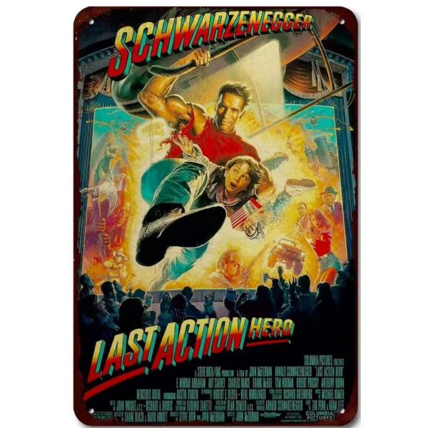 『ラスト・アクション・ヒーロー』1993年映画ポスター メタルサイン ブリキ看板 インテリア雑貨 お部屋 お店 バー 飾り物 20x30cm