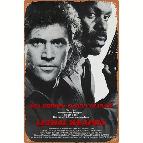 『リーサル・ウェポン』1987年映画ポスター　 メタルサイン　ブリキ看板　インテリア雑貨　お部屋　お店　バー　飾り物　20x30cm