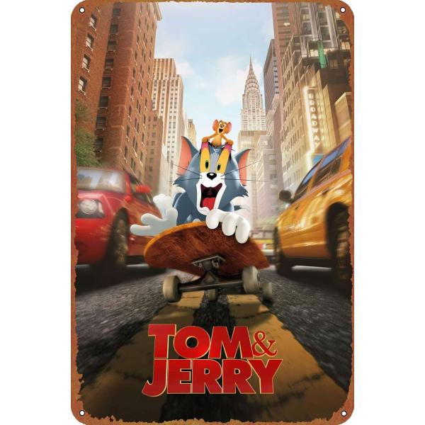 『トムとジェリー』映画ポスター　 メタルサイン　ブリキ看板　インテリア雑貨　お部屋　お店　バー　飾り物　20x30cm