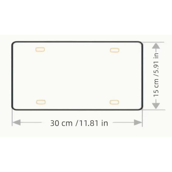 世界に１つだけの オリジナル  ナンバープレート型 ブリキ看板  オーダーメイド　写真入り　家族/友達/ペット/カップル/自分の作品　15x30cm