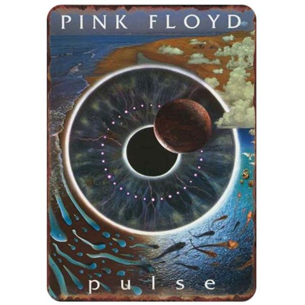 Pink Floyd  ピンク・フロイド   【pulse】 ロックバンド　アメリカ雑貨★レトロ調★ブリキ看板/飾り/バー/レストラン/カフェ 20x30cm