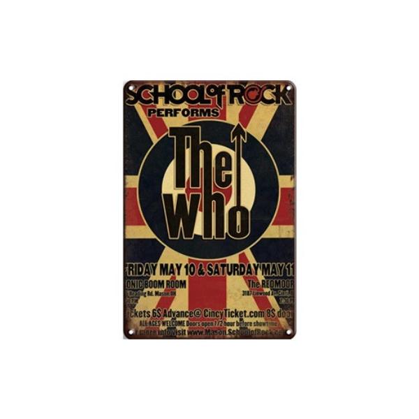 ザ・フー  The Who  ポスター　ロックバンド　アメリカ雑貨★レトロ調★ブリキ看板/飾り/バー/レストラン/カフェ インテリア　20x30cm