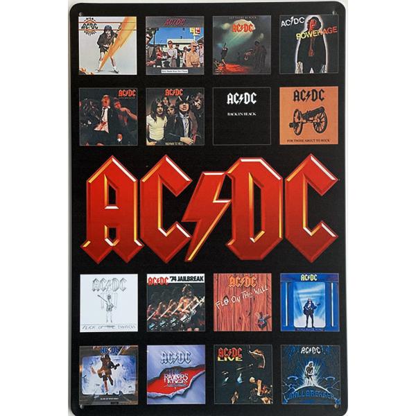 AC DC ロックバンド　ポスター   アメリカ雑貨　壁飾り　インテリア　レトロ調  ブリキ看板/飾り/バー/レストラン/カフェ  20x30cm