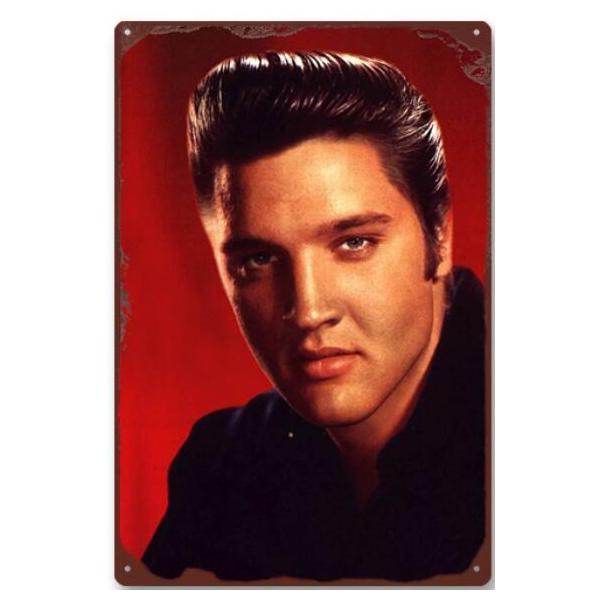 エルヴィス・プレスリー Elvis　歌手　俳優   ポスター　 アメリカ雑貨　壁飾り　インテリア　金属  ブリキ看板/飾り/バー/レストラン/カフェ  20x30cm