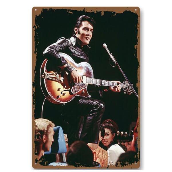 エルヴィス・プレスリー Elvis　歌手　俳優   ポスター　 アメリカ雑貨　壁飾り　インテリア　金属  ブリキ看板/飾り/バー/レストラン/カフェ  20x30cm