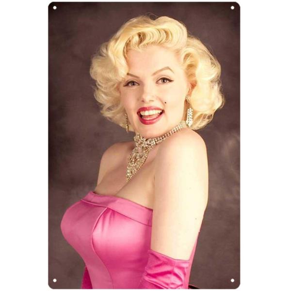 マリリン・モンロー アメリカ雑貨★レトロ調★アメリカンブリキ看板/飾り/バー/レストラン/カフェ/喫茶店/20cm*30cm