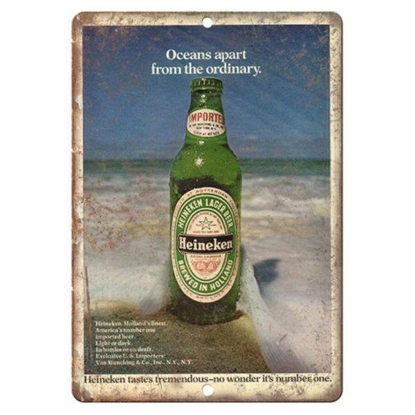 ハイネケン Heineken ビール☆アメリカ雑貨 レトロ調 ブリキ看板 /飾り