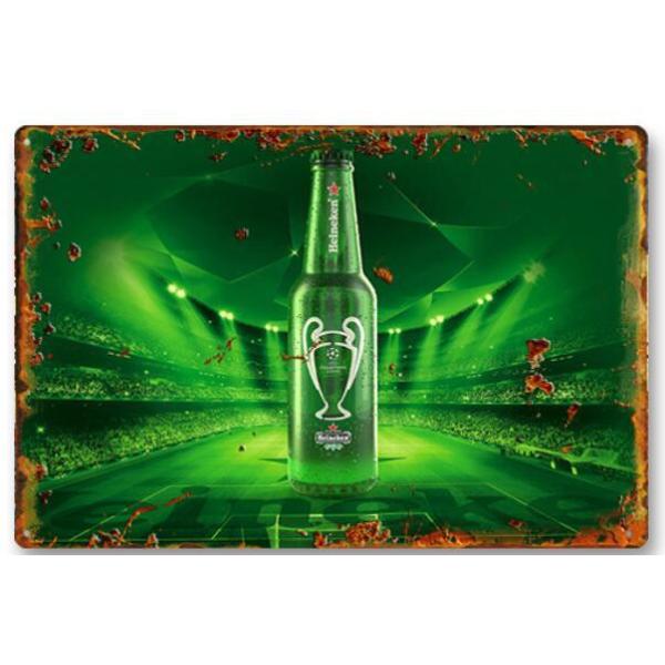 ハイネケン ビール ポスター☆アメリカ雑貨 レトロ調 ブリキ看板