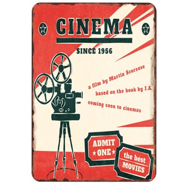 ブリキ 看板 映画館 11点セット ブリキ看板映画館11点セット