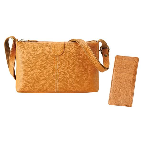【送料無料】グリマ　ショルダーバッグ＆インナーカードケース（キャメル）　ＧＳ８２１５Ｗ　ＧＳ８２１５Ｗ【ギフト館】 送料無料】グリマ ショルダーバッグ＆インナーカードケース（キャメル