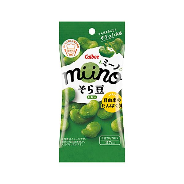 そら豆まとめ買い カルビー miinoそら豆しお味 28g×12袋 おつまみ おやつ お菓子