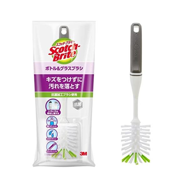 他サイト： スリーエム(3M) スコッチブライト ボトル グラス 洗い ブラシ 水筒 キズつけない 抗菌 K-503J 4550309225759の商品画像